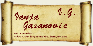 Vanja Gašanović vizit kartica